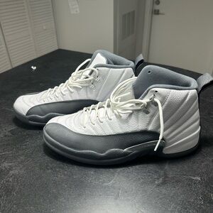 Jordan 12 White/ Dark Grey